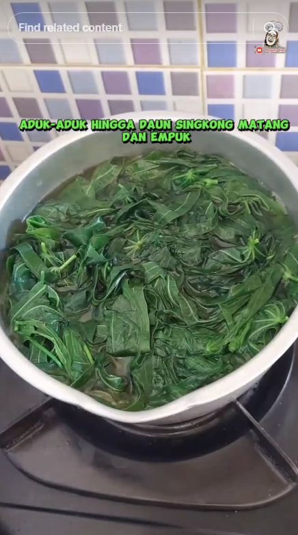 Jangan cuma pakai soda kue, ini cara merebus daun singkong agar cepat empuk dan warnanya tetap hijau