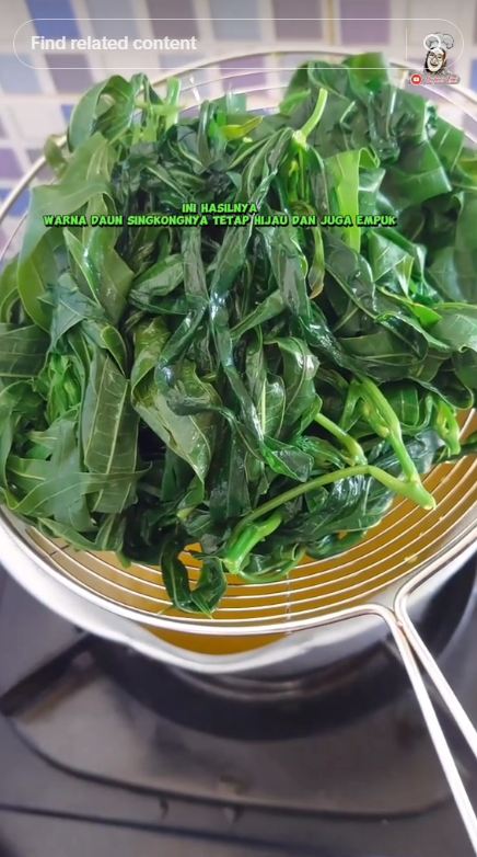 Jangan cuma pakai soda kue, ini cara merebus daun singkong agar cepat empuk dan warnanya tetap hijau