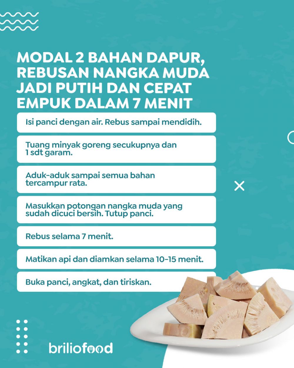 Tak perlu baking soda, ini trik merebus nangka muda agar tetap putih dan cepat empuk dalam 7 menit