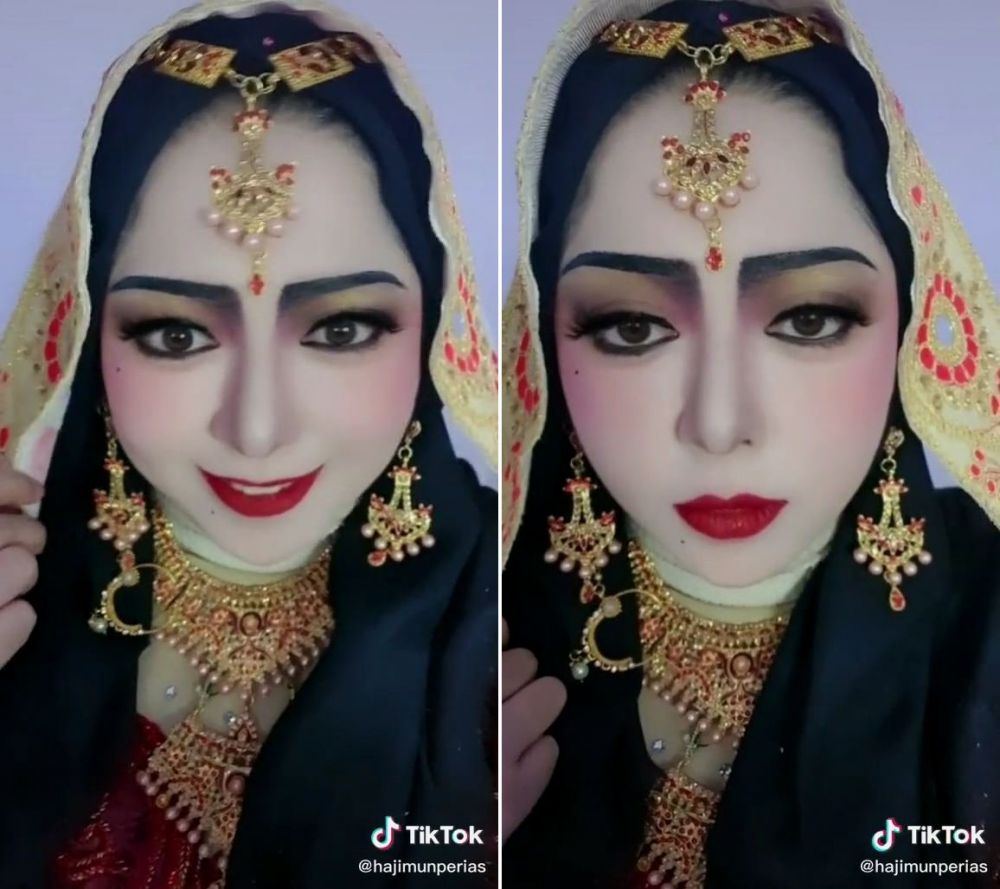 recreate makeup 80an © TikTok