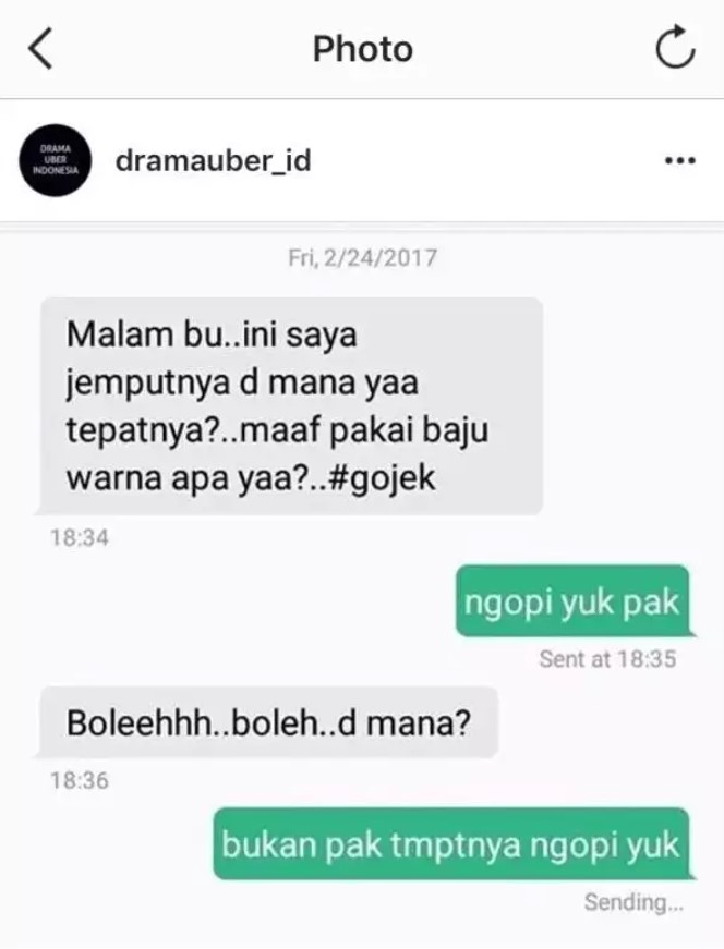 13 Potret lucu chat driver Berbagai sumber