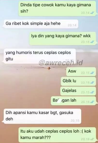 Chat lucu salah duga Berbagai sumber