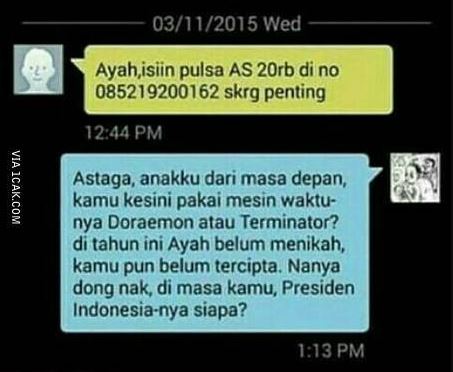 Chat lucu ngusilin penipu Berbagai sumber