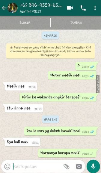 Chat lucu ngusilin penipu Berbagai sumber Chat lucu ngusilin penipu Berbagai sumber