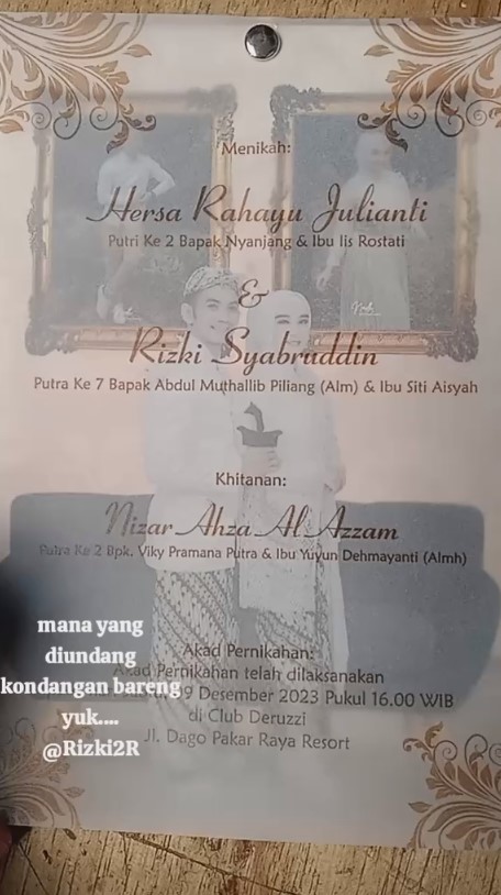 undangan nikah rizki DA © 2023 brilio.net