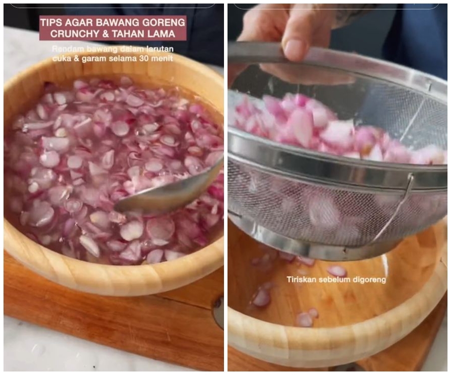 Bukan dibalut tepung, ini trik goreng bawang merah agar renyah, tak berminyak, dan antigosong