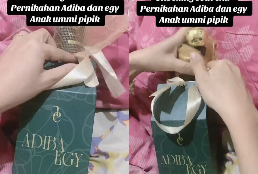 Suvenir nikahan Egy Maulana dan Adiba Khanza diungkap tamu undangan © berbagai sumber