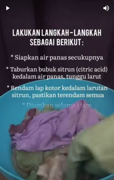 Tak perlu disikat, ini trik cuci serbet dapur yang kumal dan berminyak pakai 1 bahan sederhana