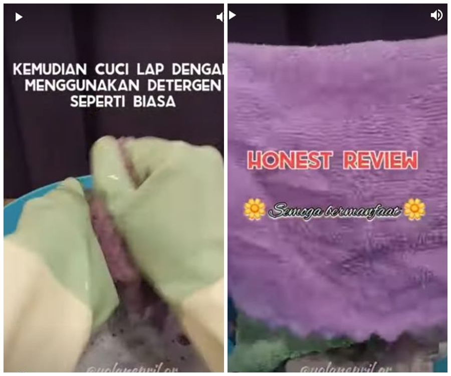 Tak perlu disikat, ini trik cuci serbet dapur yang kumal dan berminyak pakai 1 bahan sederhana