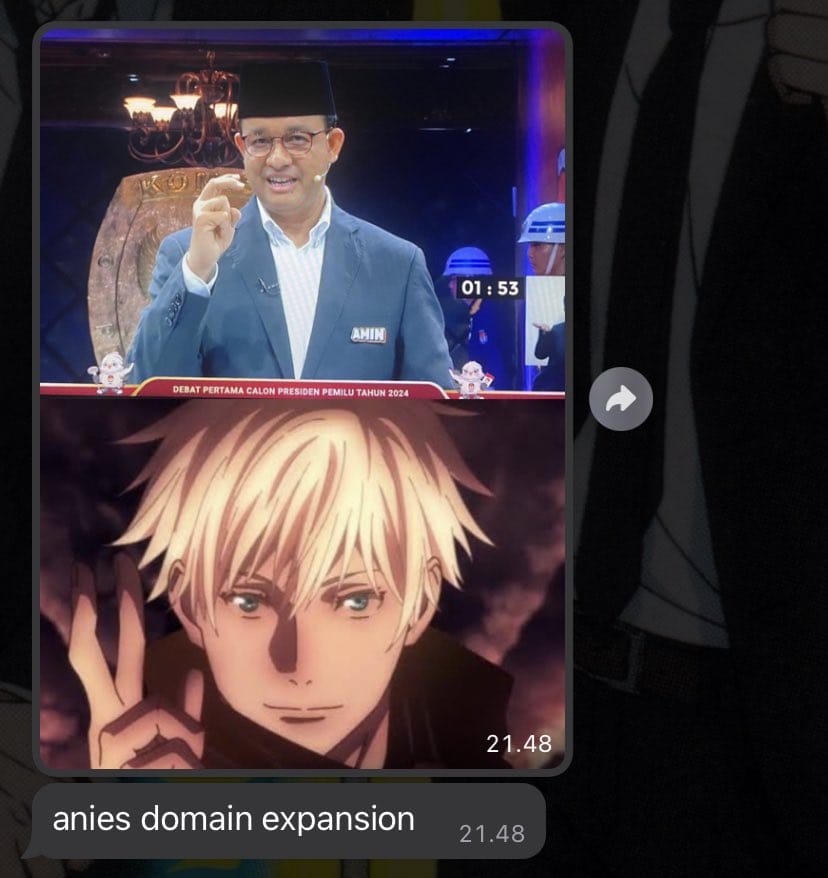 Meme kocak debat capres  Berbagai sumber