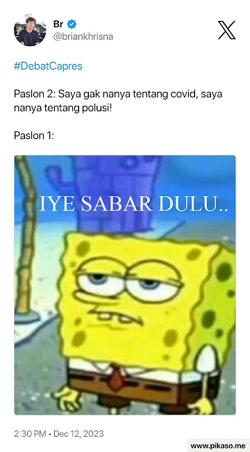 Meme kocak debat capres © berbagai sumber