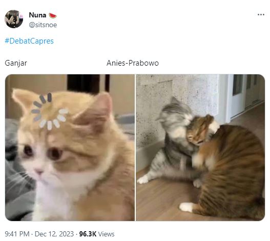 Meme kocak debat capres © berbagai sumber