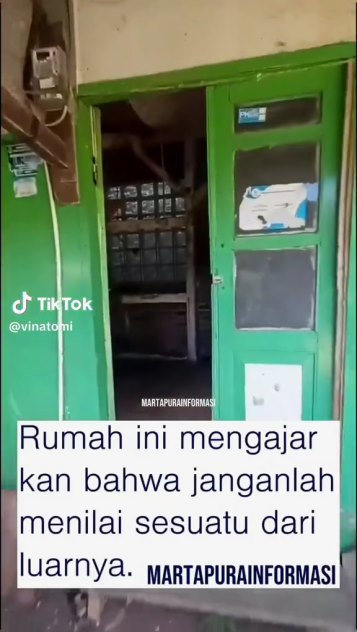 rumah gubuk dalam mentereng © TikTok rumah gubuk dalam mentereng © TikTok