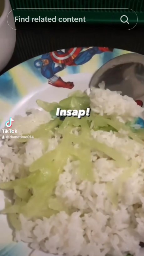 Aksi kocak pria makan nasi pakai tumis sayur ini endingnya nyesek, dikira labu siam ternyata beda menu