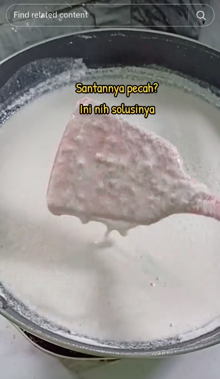 Tak perlu dimasak dari awal, ini trik mengatasi santan pecah cuma pakai 1 jenis daun