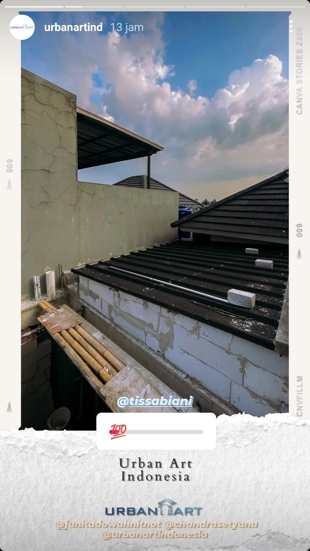 potret proses pembangunan rumah baru Tissa Biani © 2023 brilio.net