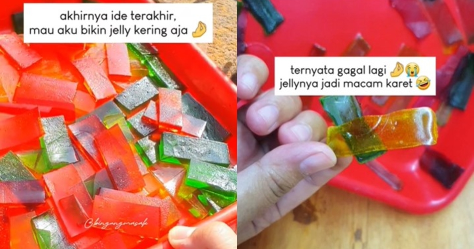 Aksi kocak warganet bikin jelly gulung ini hasilnya malah ngelus dada, masih bisa dimakan nggak ya?