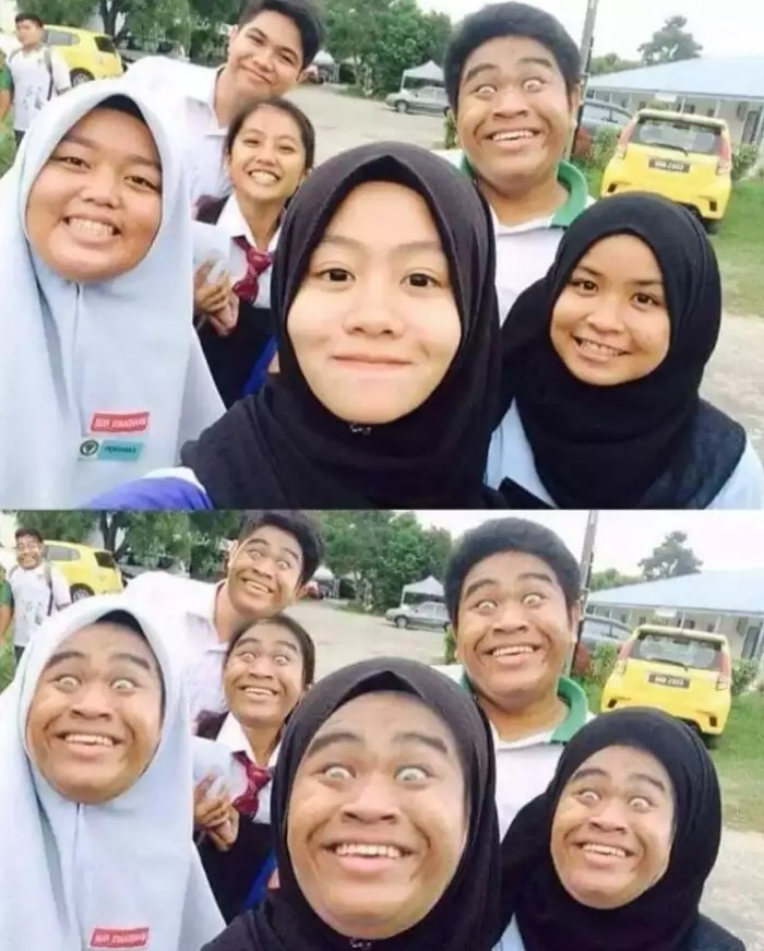 Momen kocak foto bersama perlu dilihat dua kali Berbagai sumber