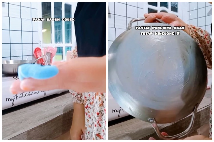 Cuma modal 1 bahan dapur, begini trik agar pantat wajan tidak berkerak gosong saat dipakai masak