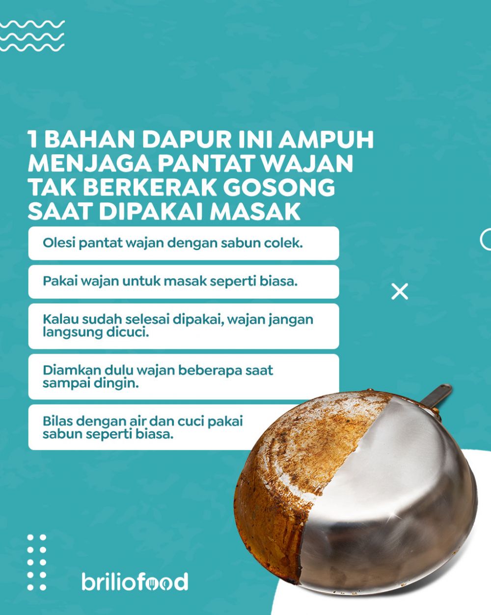 Cuma modal 1 bahan dapur, begini trik agar pantat wajan tidak berkerak gosong saat dipakai masak