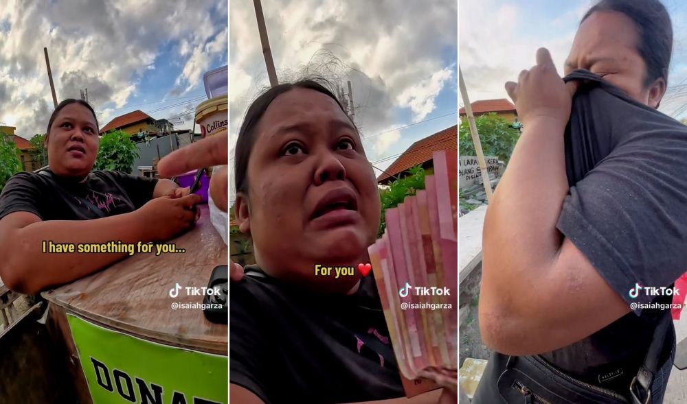 penjual donat bantu bule © TikTok penjual donat bantu bule © TikTok