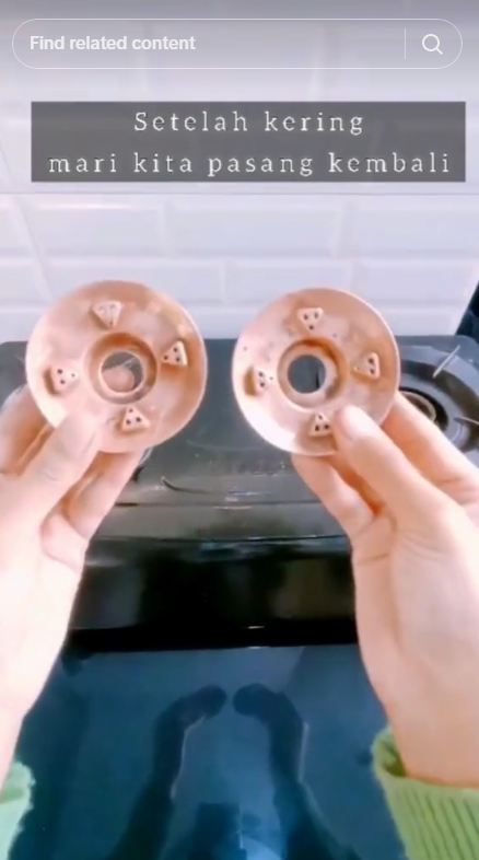 Cukup tambah 1 bahan dapur, ini trik bersihkan burner kompor agar kinclong dan bikin api tetap biru