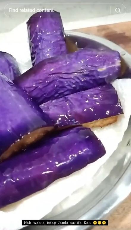 Tak perlu direndam air cuka dan garam, ini trik menggoreng terong supaya warnanya tetap ungu cerah