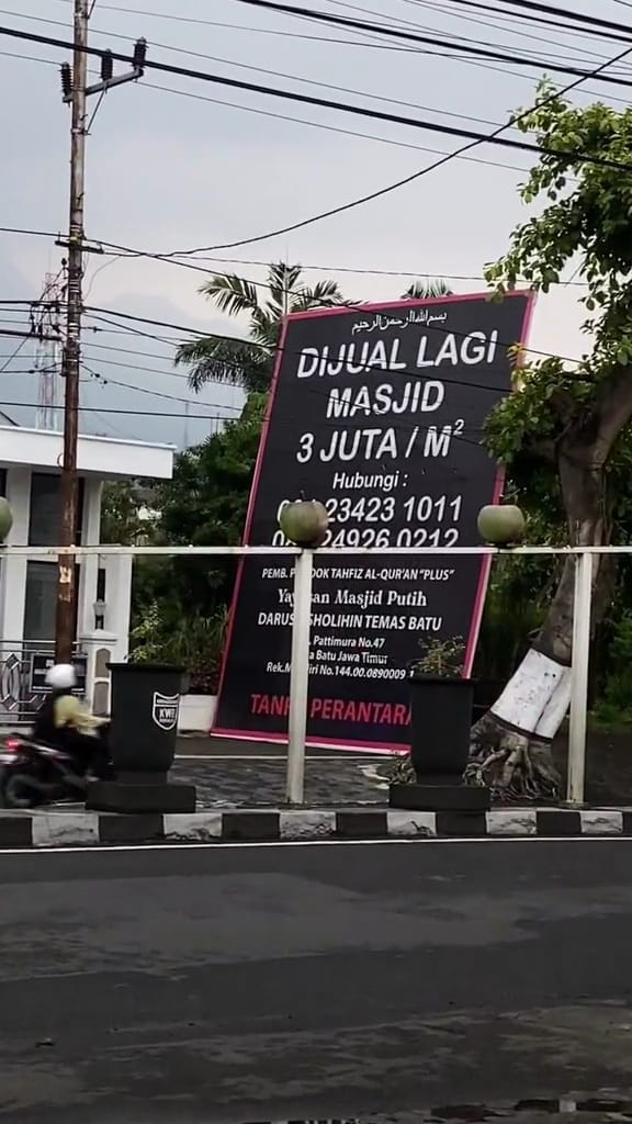 Viral masjid dijual di Batu © TikTok Viral masjid dijual di Batu © TikTok