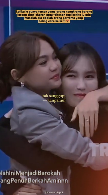 kedekatan Ayu Ting Ting dan Rina Nose © TikTok