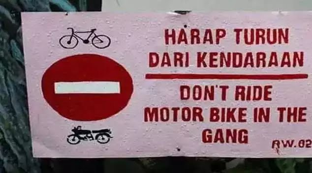 larangan sok inggris berbagai sumber larangan sok inggris berbagai sumber