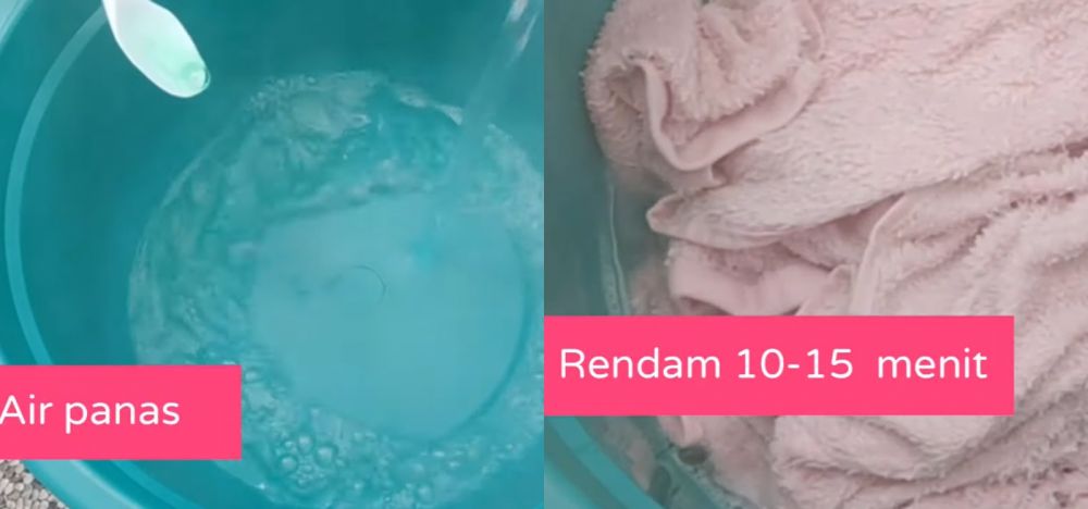 Tanpa baking soda, ini cara mencuci handuk dekil hitam jadi bersih lagi pakai tambahan 1 bahan dapur