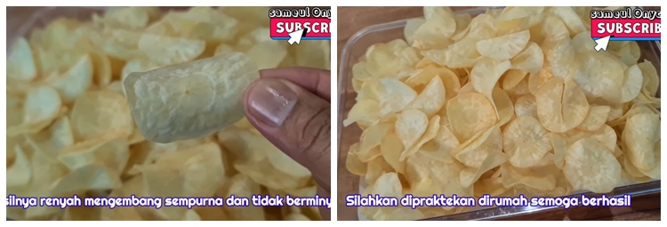 Tanpa direndam air kapur sirih atau soda kue, ini trik bikin keripik singkong renyah dan tak berminyak