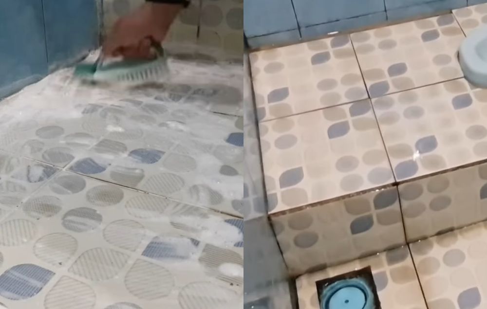 Modal 2 bahan dapur, ini trik hilangkan kerak dan lumut di lantai kamar mandi agar wanginya tahan lama