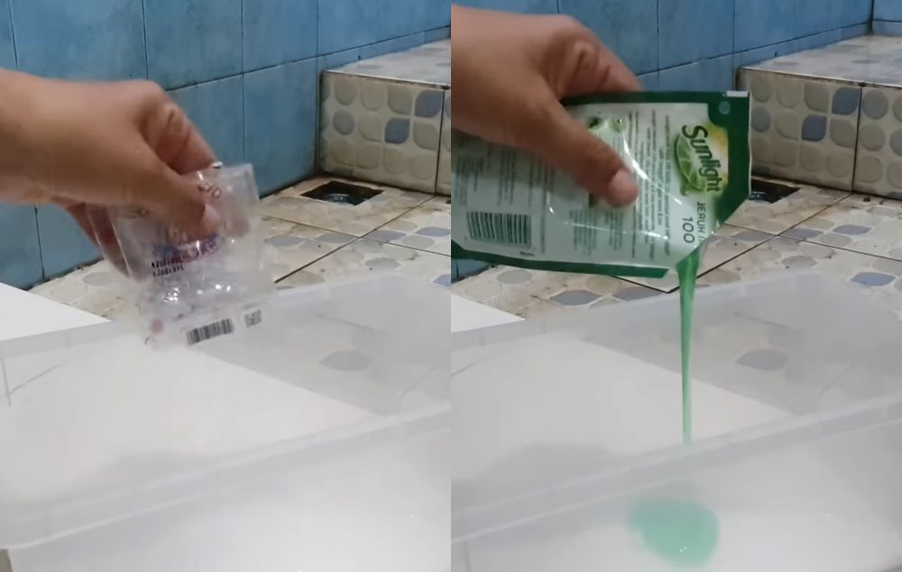 Modal 2 bahan dapur, ini trik hilangkan kerak dan lumut di lantai kamar mandi agar wanginya tahan lama