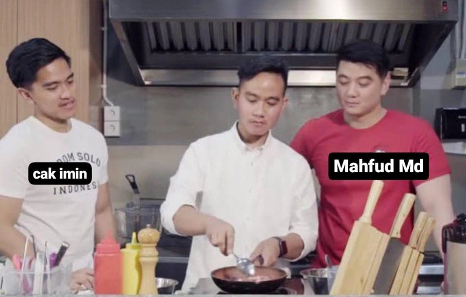 meme debat cawapres berbagai sumber