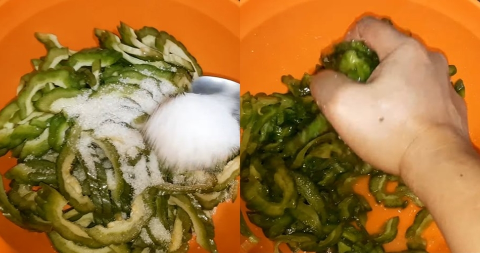 Bukan dengan garam atau asam jawa, ini cara menghilangkan rasa pahit pada pare pakai 1 bumbu dapur