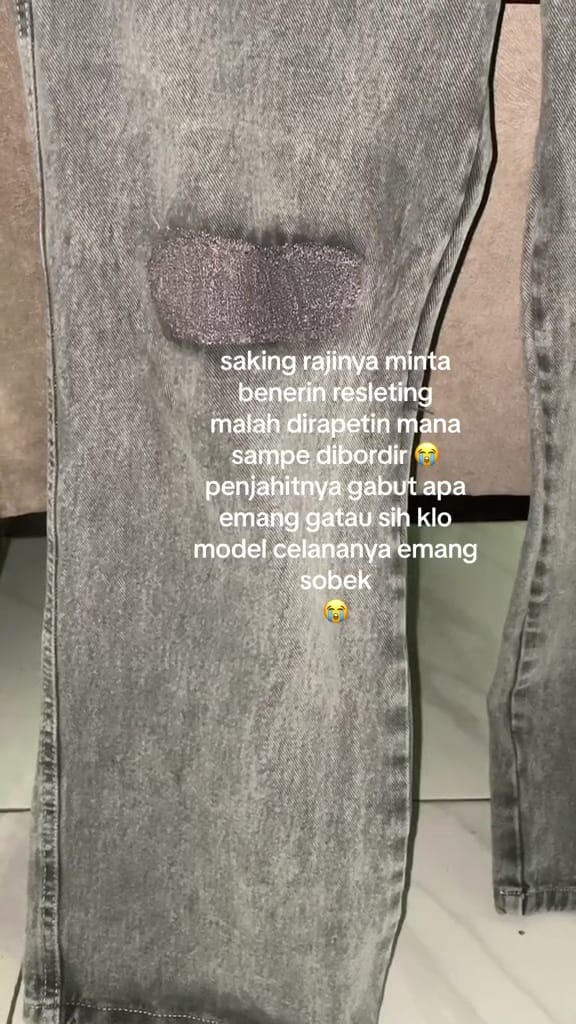 Inisiatif penjahit bikin nyesek © TikTok Inisiatif penjahit bikin nyesek © TikTok