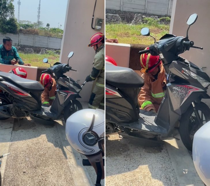 ular dalam motor © TikTok