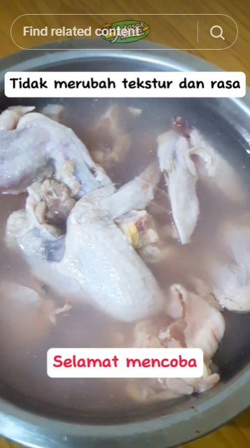 Tanpa microwave, ini trik mencairkan daging ayam beku dalam 5 menit mengandalkan 3 bahan dapur