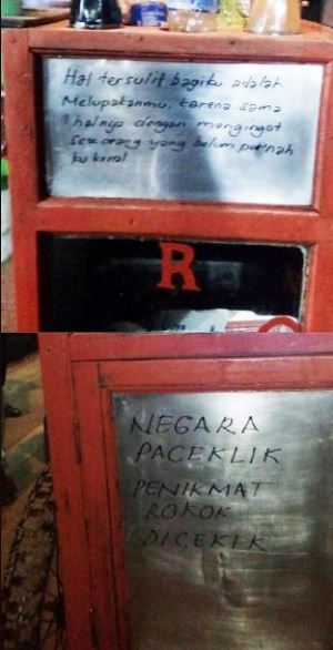 Potret kocak tulisan di gerobak pedagang Berbagai sumber