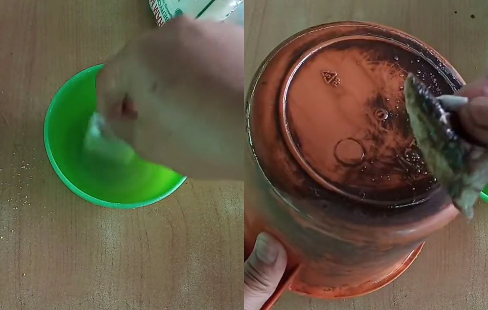 Tanpa disikat auto luntur, ini cara hilangkan kerak hitam di gayung pakai 3 bahan dapur