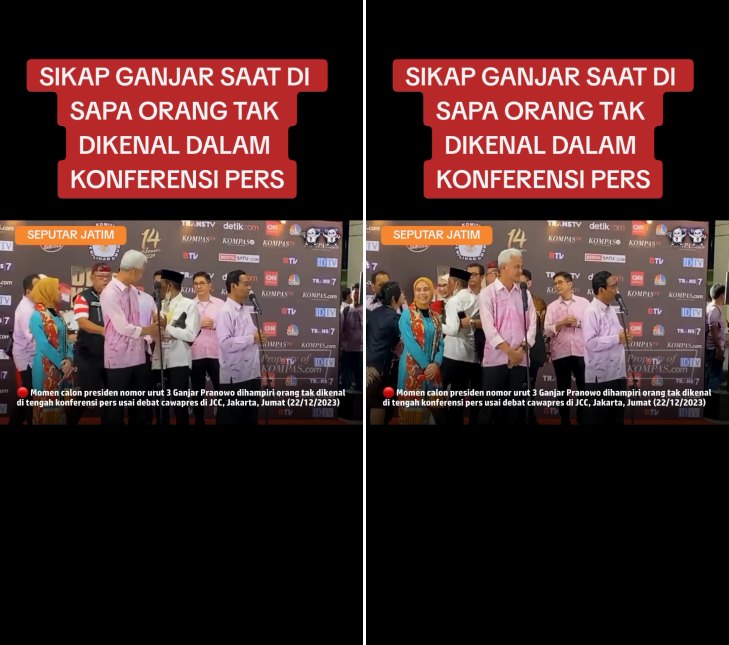 ganjar didatangi pria © TikTok