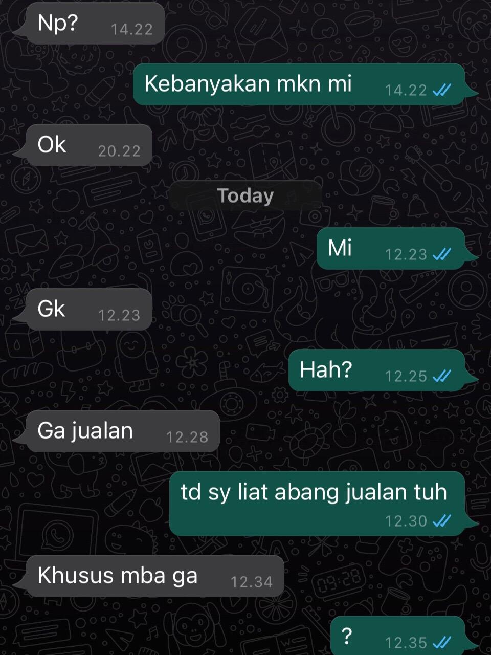 chat penjual dan pembeli mi ayam © TikTok