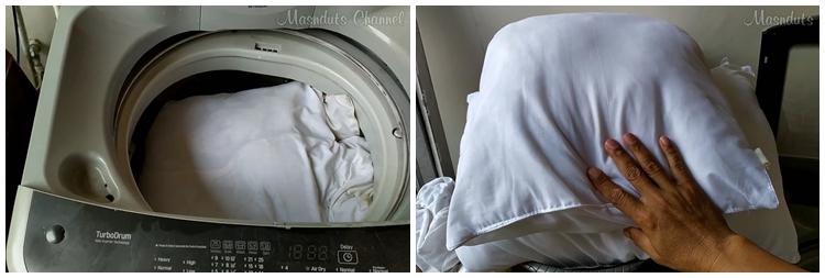 Pakai 1 bahan dapur, ini trik cuci bantal dekil penuh jamur agar kembali putih dan tetap empuk