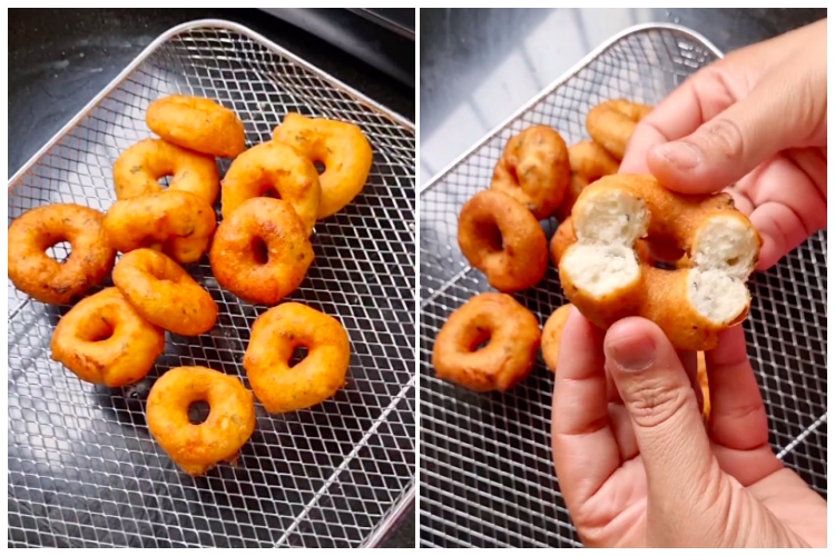 Aksi warganet tunjukkan fungsi lain saringan teh ini kreatif banget, bikin donat jadi lebih praktis