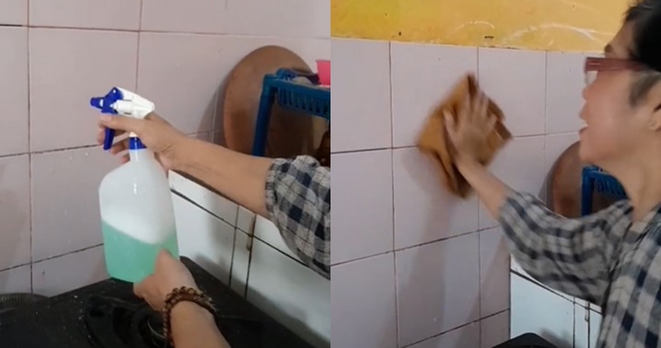 Modal Rp2.000-an, trik bersihkan noda membandel di keramik dinding dapur cukup tambah 1 bahan dapur