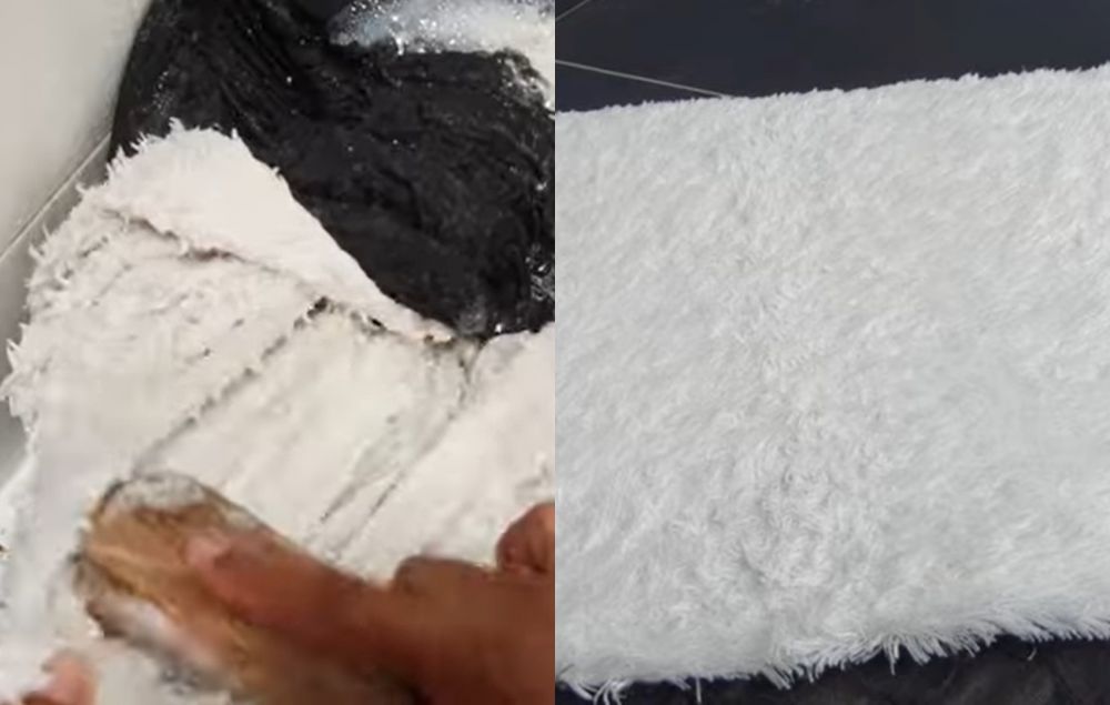 Tak pakai mesin cuci, ini trik ampuh memutihkan karpet bulu dekil modal tambahan 2 bahan dapur