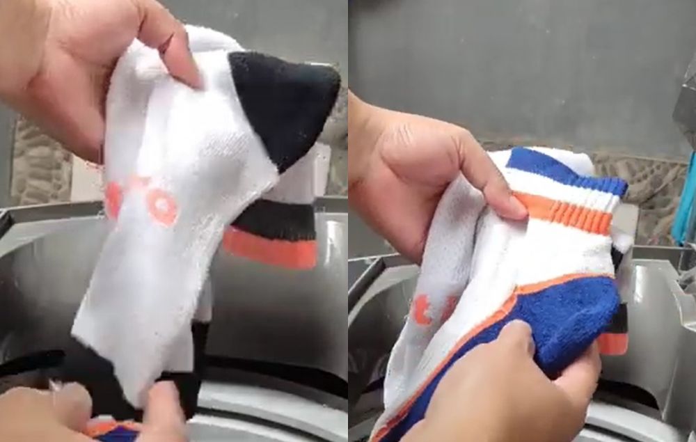 Tanpa disikat, ini trik cuci kaus kaki putih dekil agar bersih maksimal pakai tambahan 1 bahan dapur