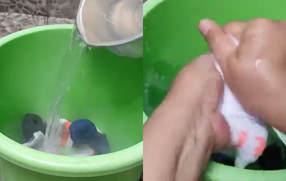 Tanpa disikat, ini trik cuci kaus kaki putih dekil agar bersih maksimal pakai tambahan 1 bahan dapur