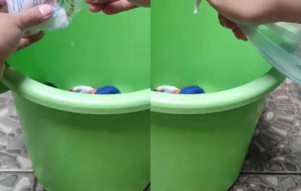 Tanpa disikat, ini trik cuci kaus kaki putih dekil agar bersih maksimal pakai tambahan 1 bahan dapur